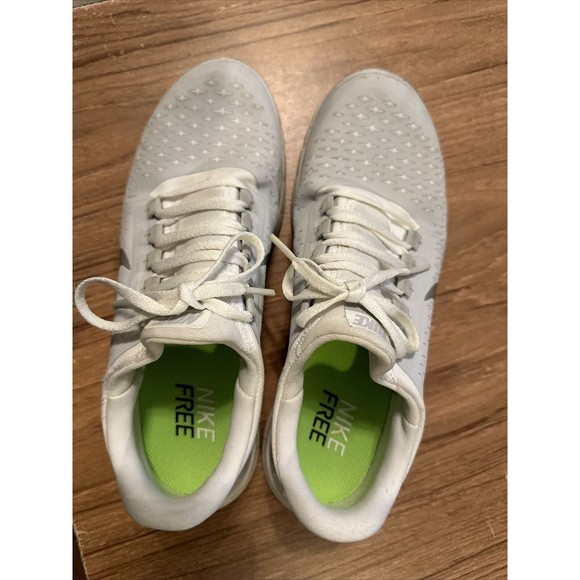 Grey and White Women's Nike Rn Free Sneakers - Running Shoes with Nike Logo 10 - Picture 2 of 7